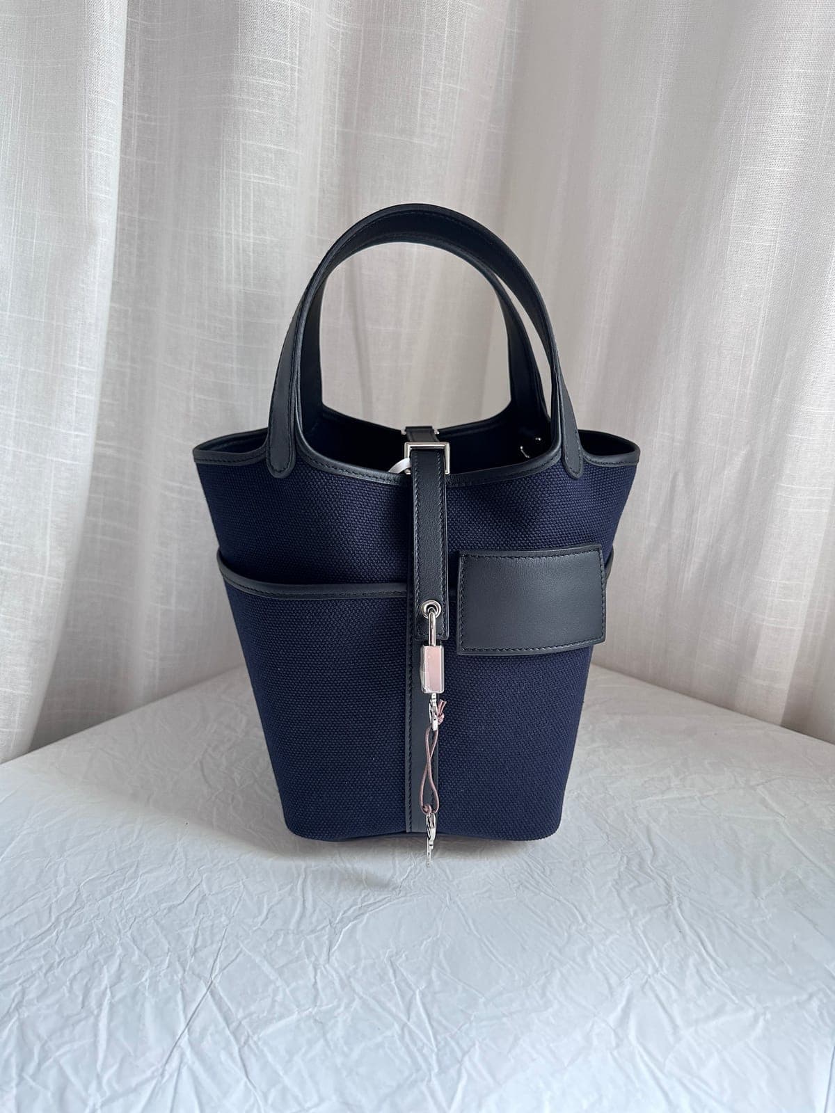 Hermès Picotin Cargo 18 Blue Marine/Black PHW