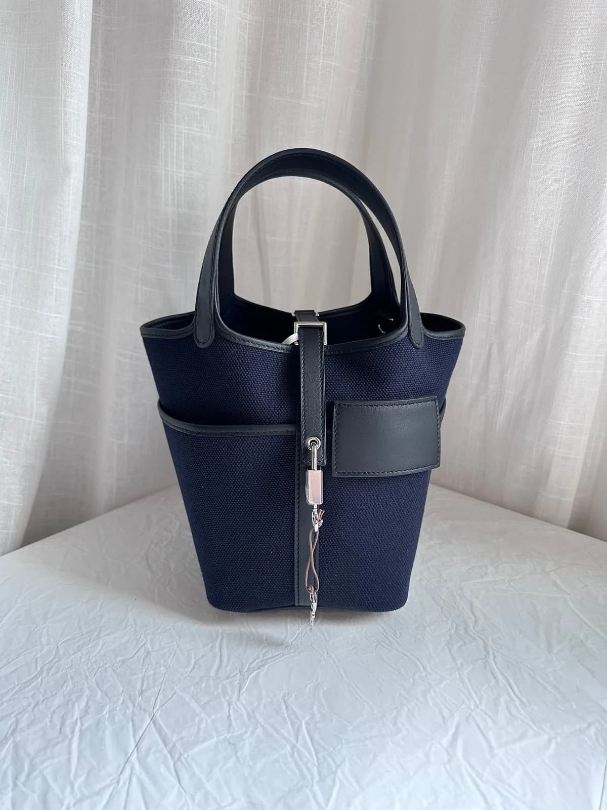 Hermès Picotin Cargo 18 Blue Marine/Black PHW