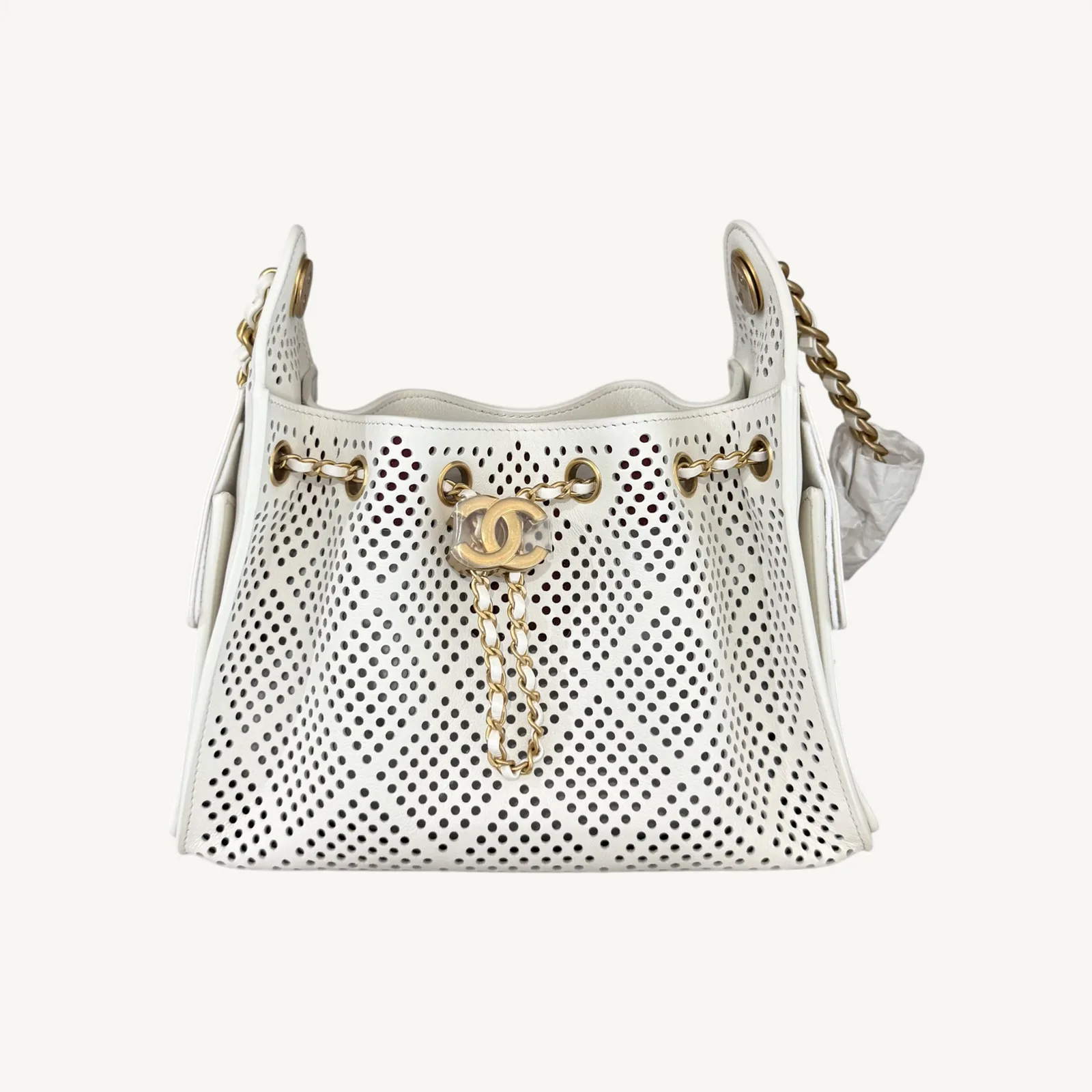 Chanel Chanel 25 Mini White GHW