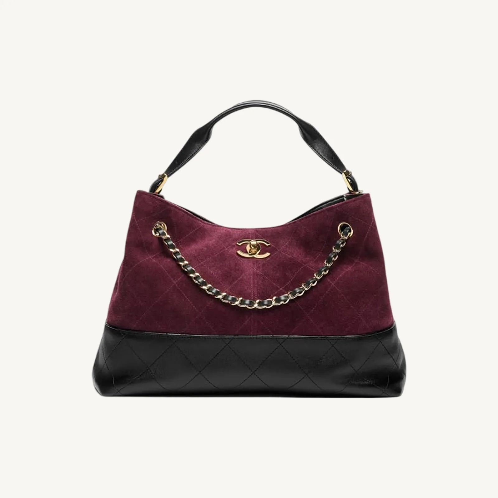 Chanel Small Tote Burgundy, Black GHW