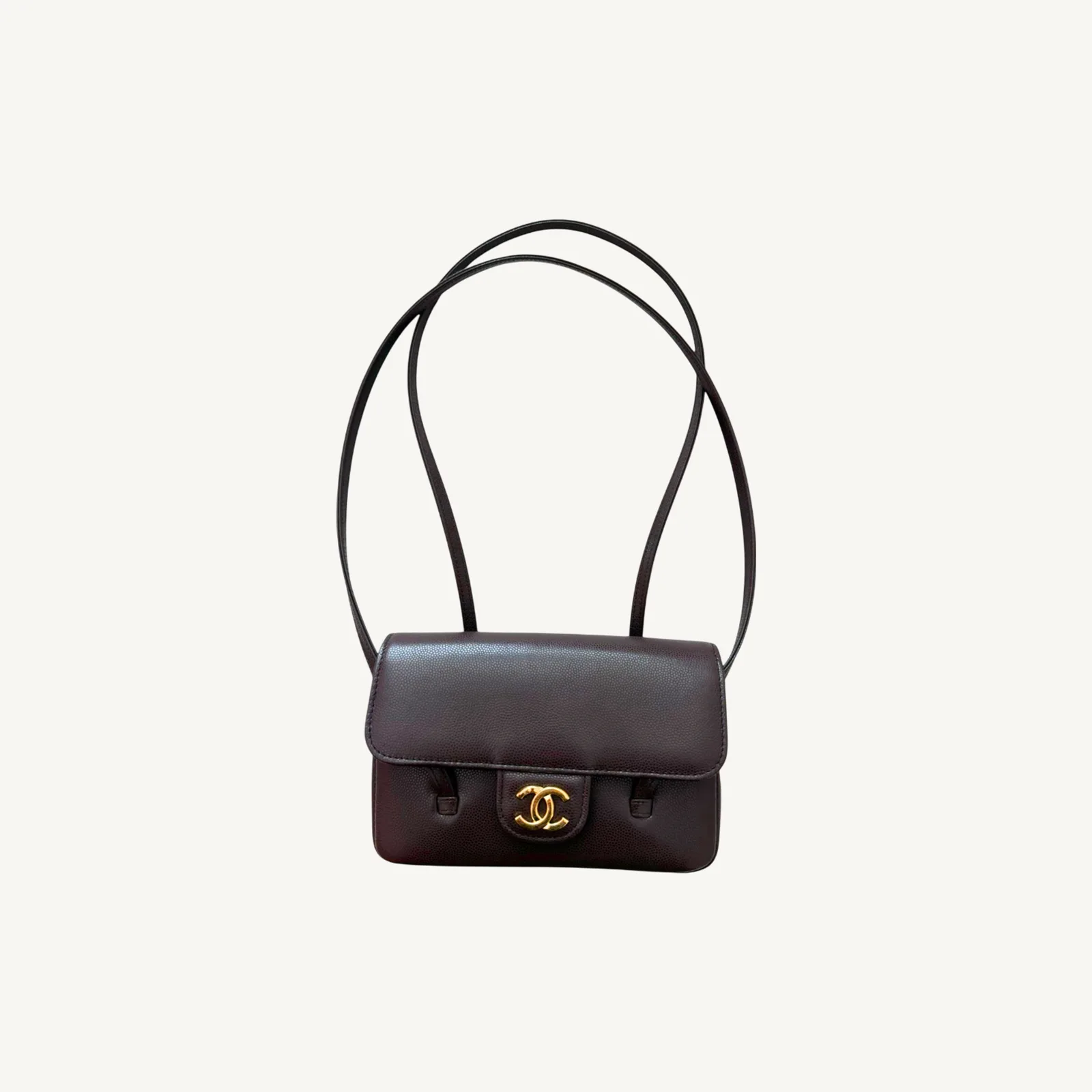 Chanel Chanel Mini Preppy Coco Flap Bag Dark Brown