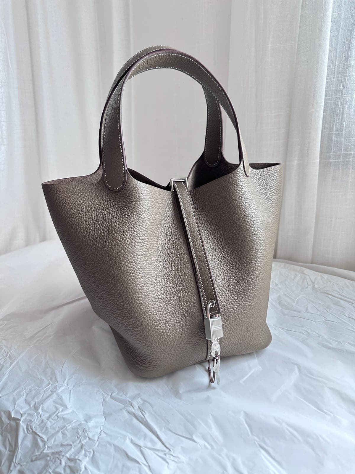 Hermès Picotin 22 Etoupe PHW