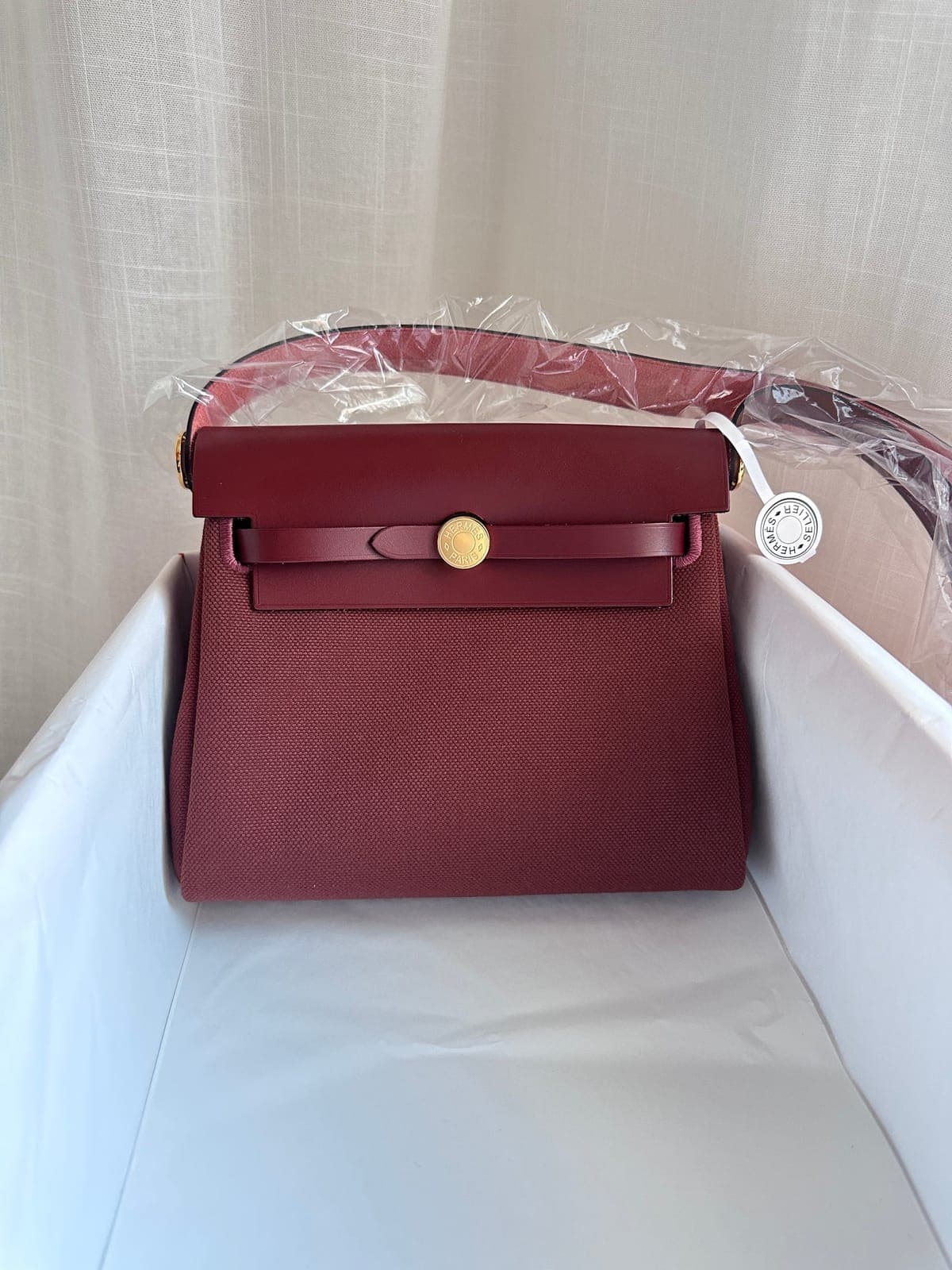 Hermès Mini Herbag 20 Rouge H GHW