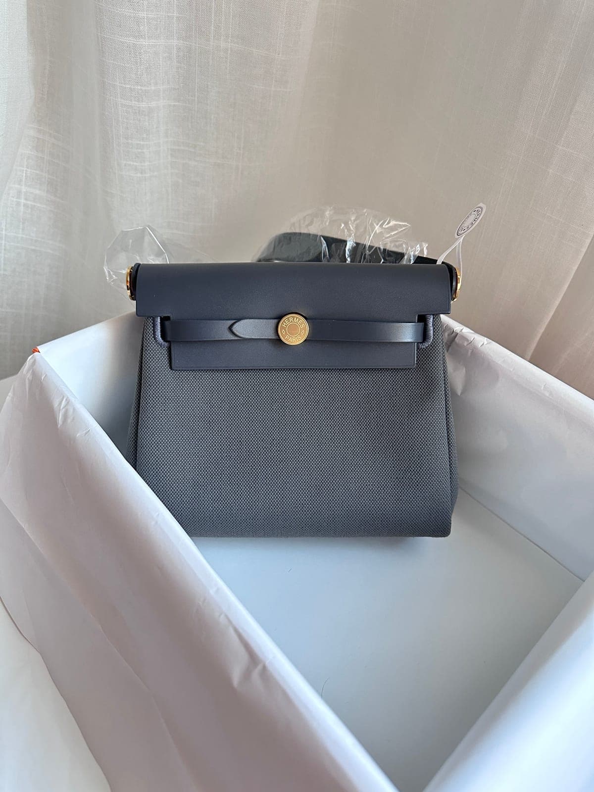 Hermès Mini Herbag 20 Ardoise GHW