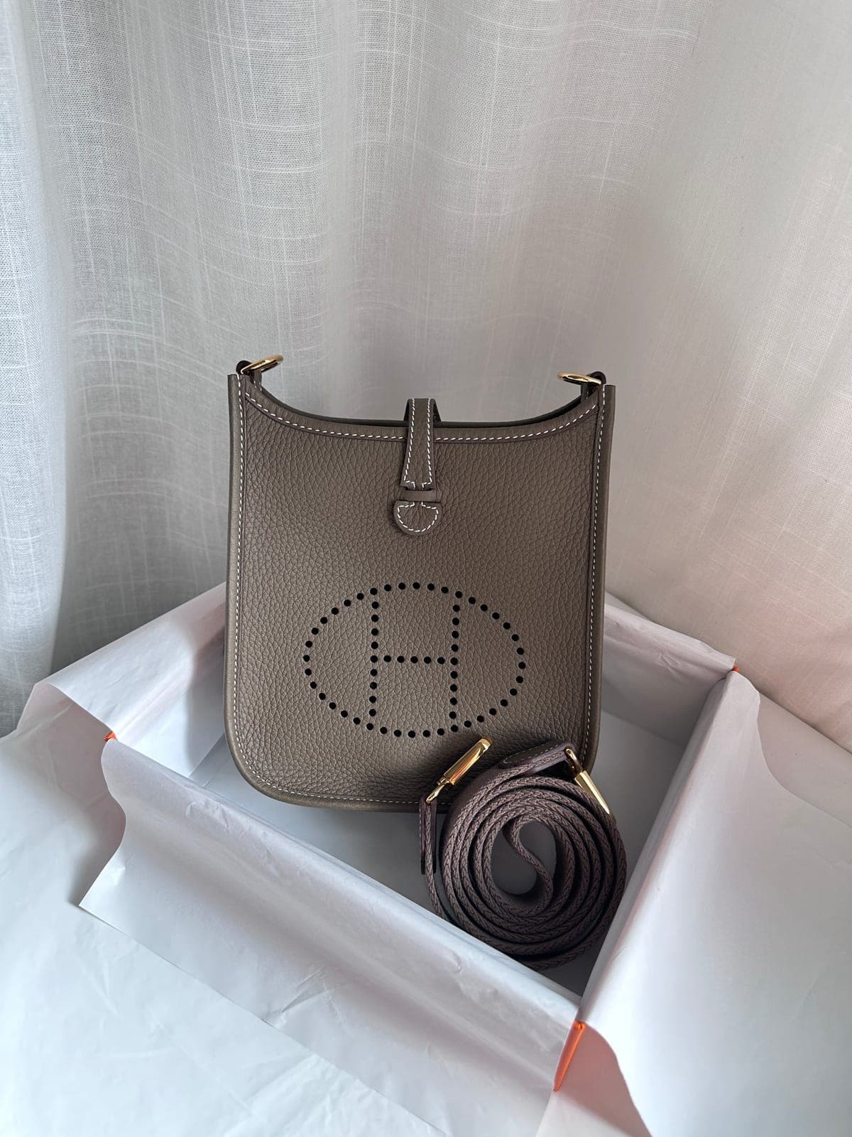 Hermès Evelyne 16 Etoupe/Etoupe GHW