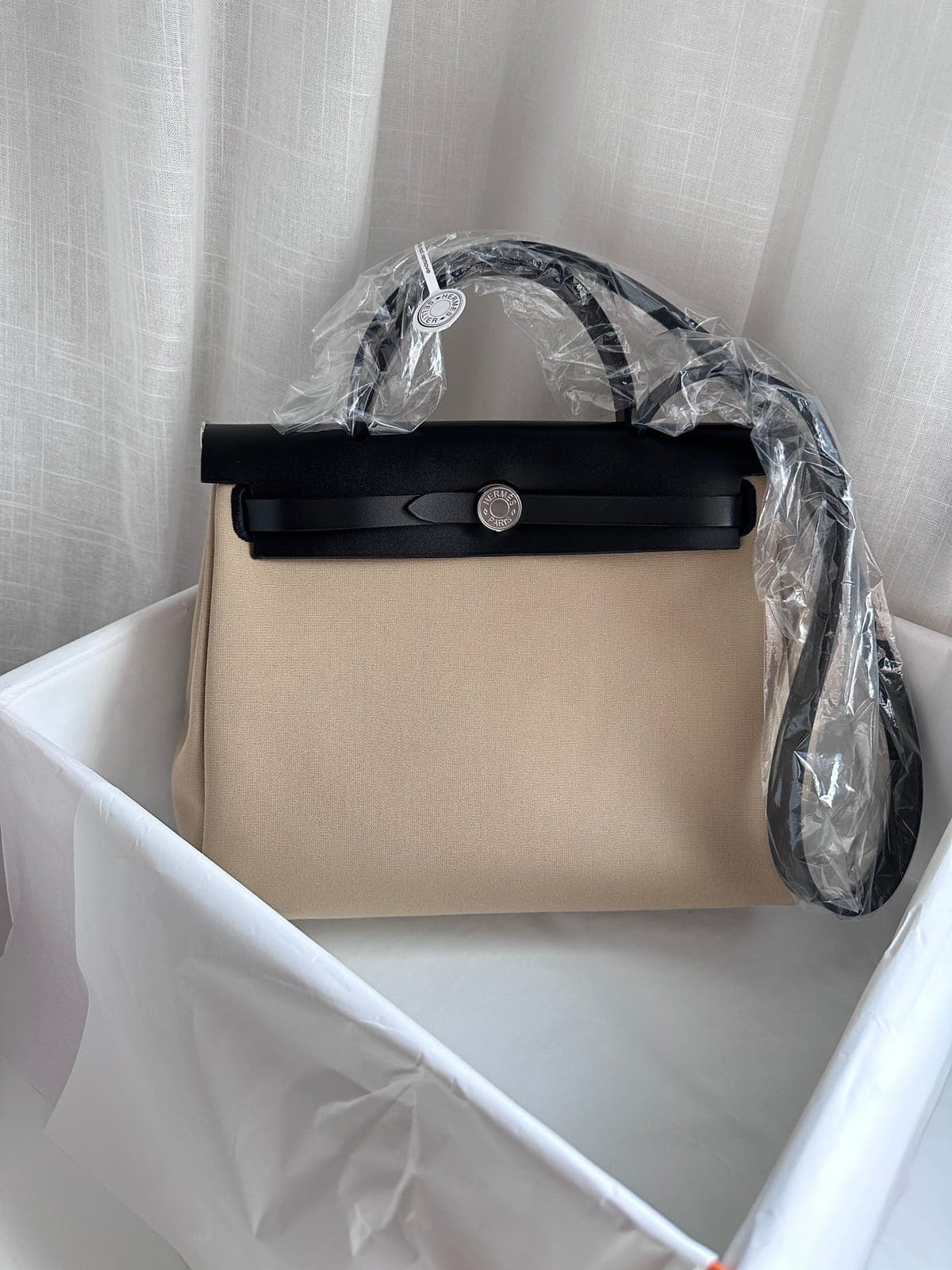 Hermès Herbag 31 Trench/Black PHW