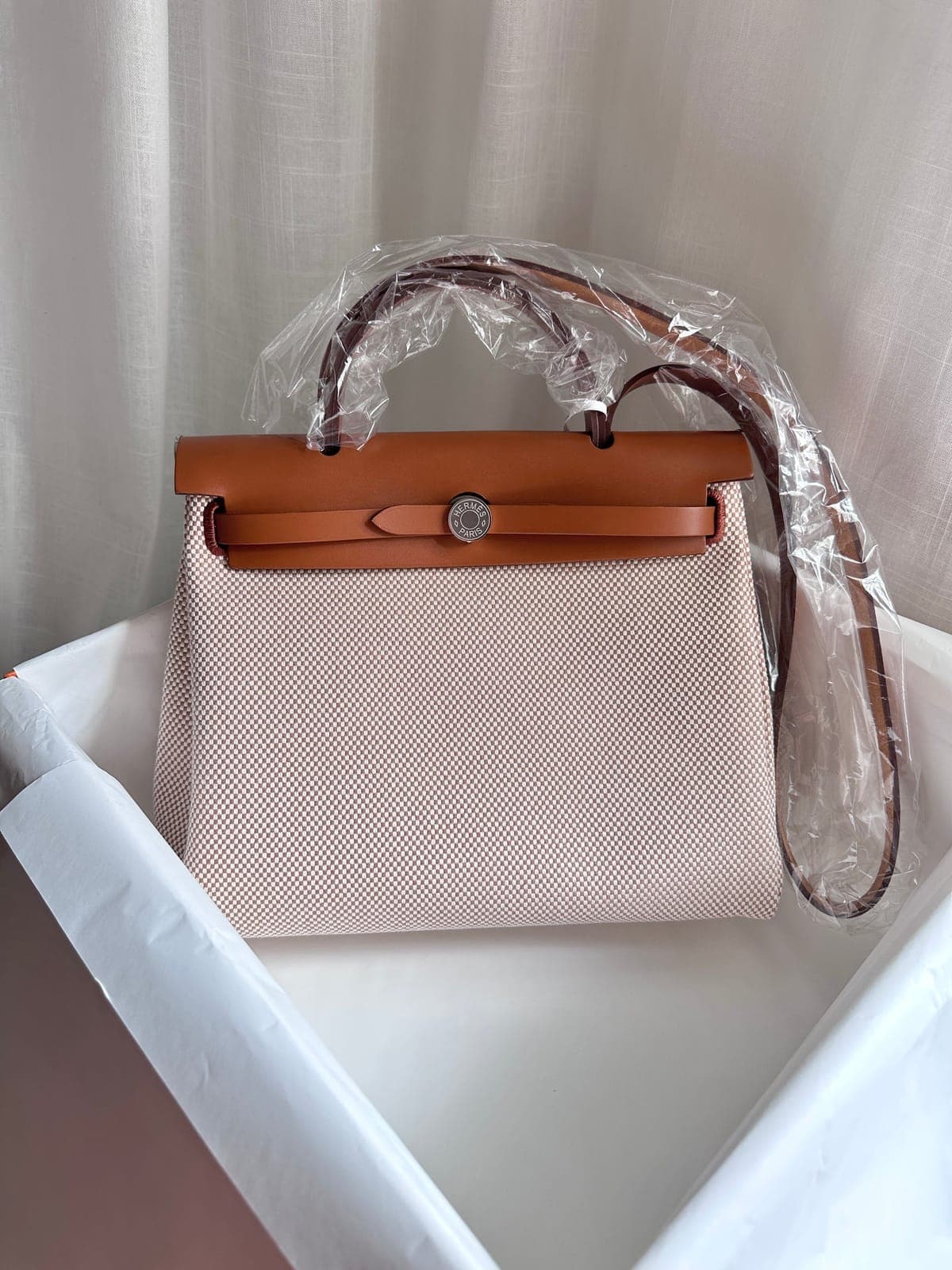 Hermès Herbag 31 Ecru/Beige/Fauve PHW