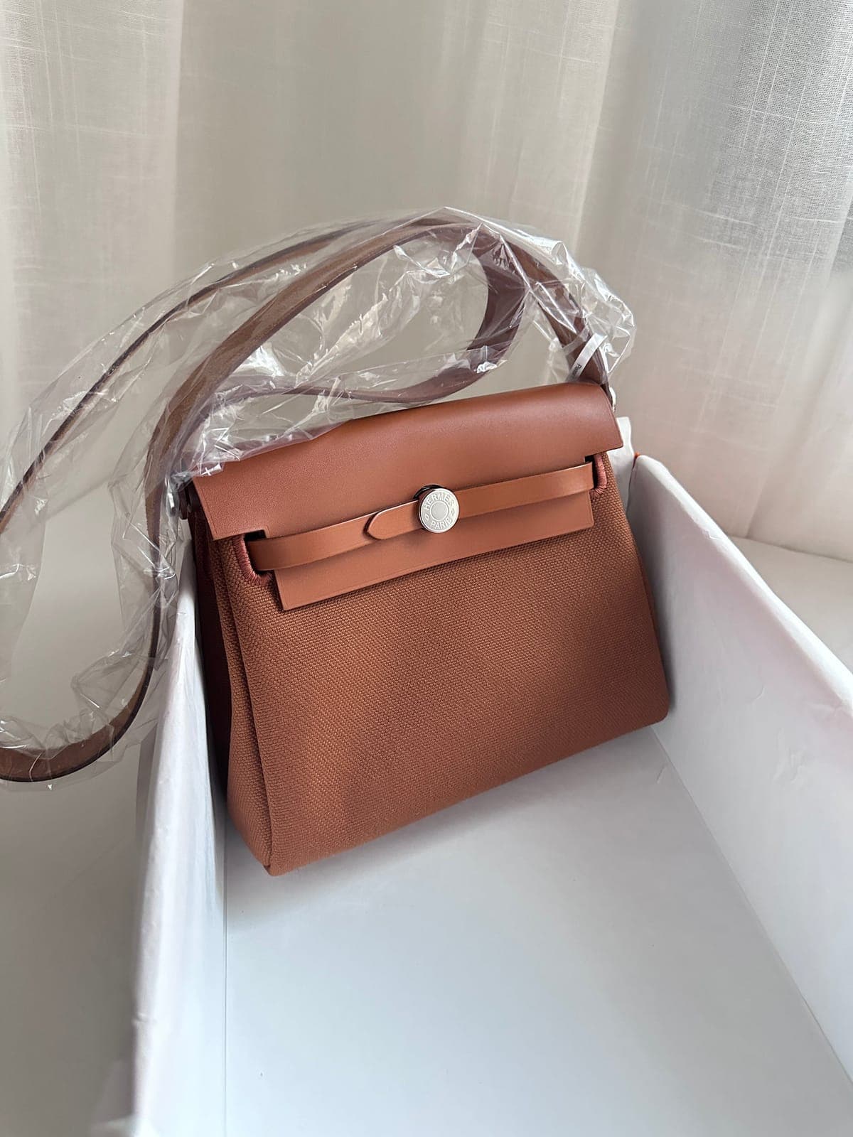 Hermès Mini Herbag 20 Fauve PHW
