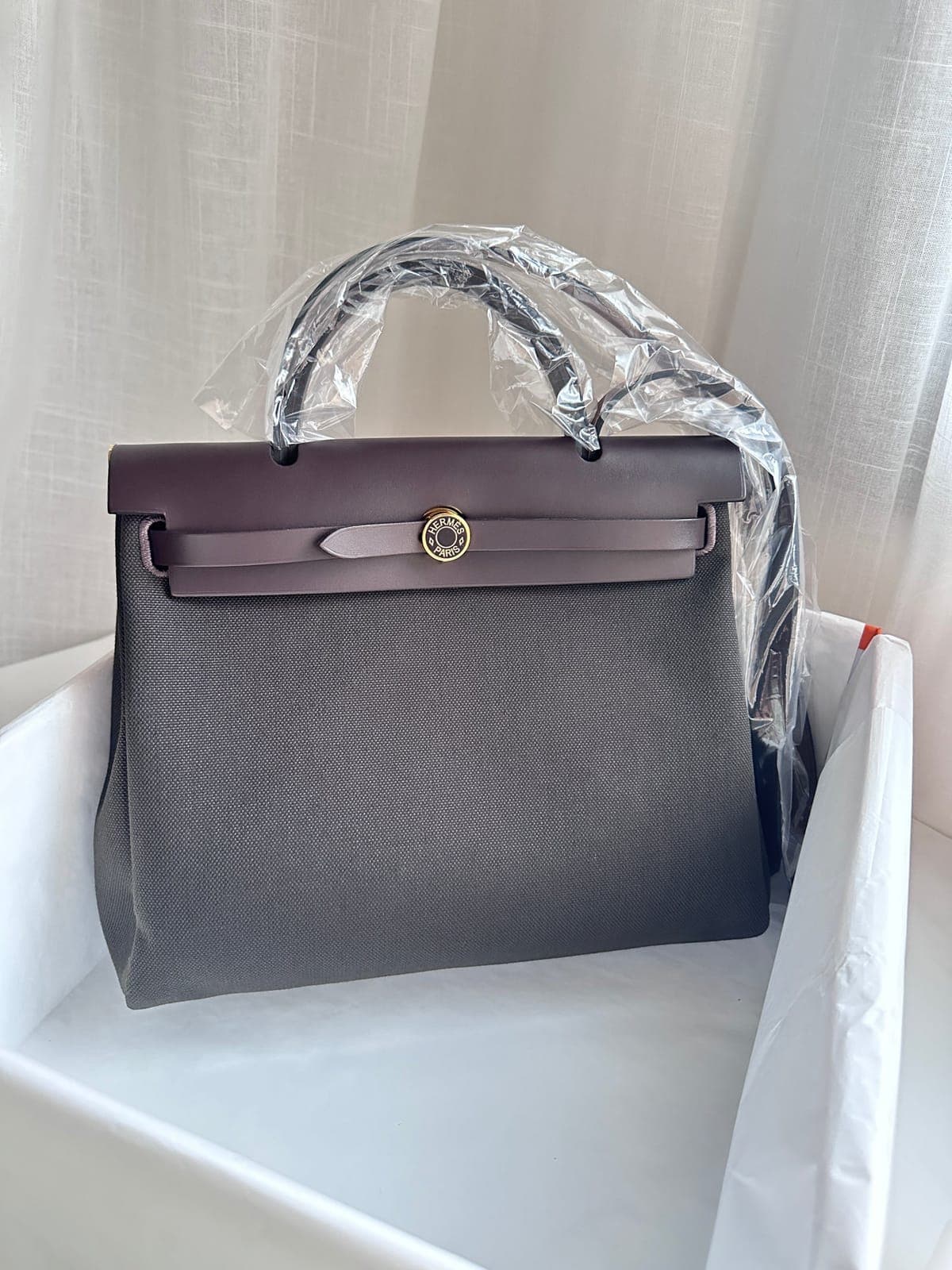 Hermès Herbag 31 Dark Bronze/Ebene Laque