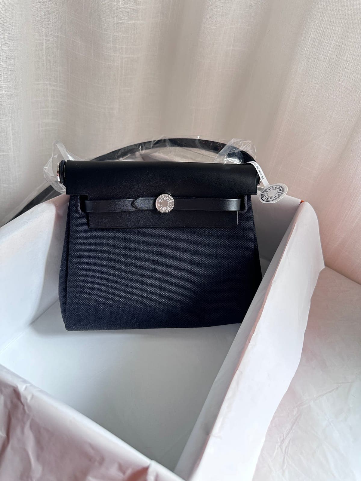 Hermès Mini Herbag 20 Black PHW